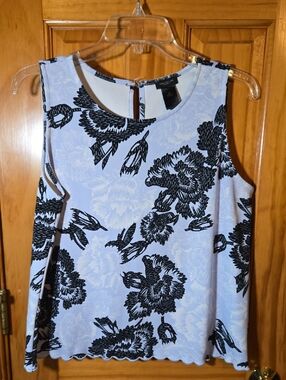 Ann Taylor Factory Light Blue and Black Top